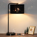Bedside Table Lamp with USB C+A Ports, Fully Dimmable Modern