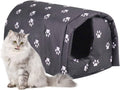 Fhiny Foldable Waterproof Outdoor Cat House - Warm Winter Shelter