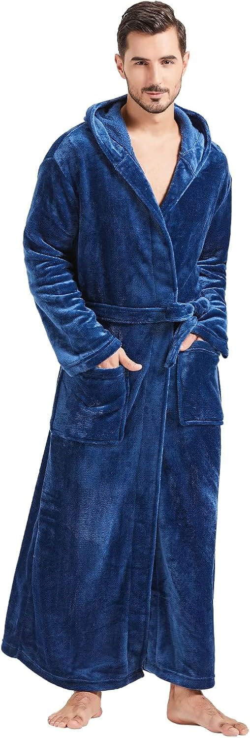 FashGudim Mens Robes Big and Tall with Hood for Cozy Comfort