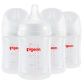 Pigeon PP Nursing Bottle: Anti-Colic, Natural Feel - Pack of 4