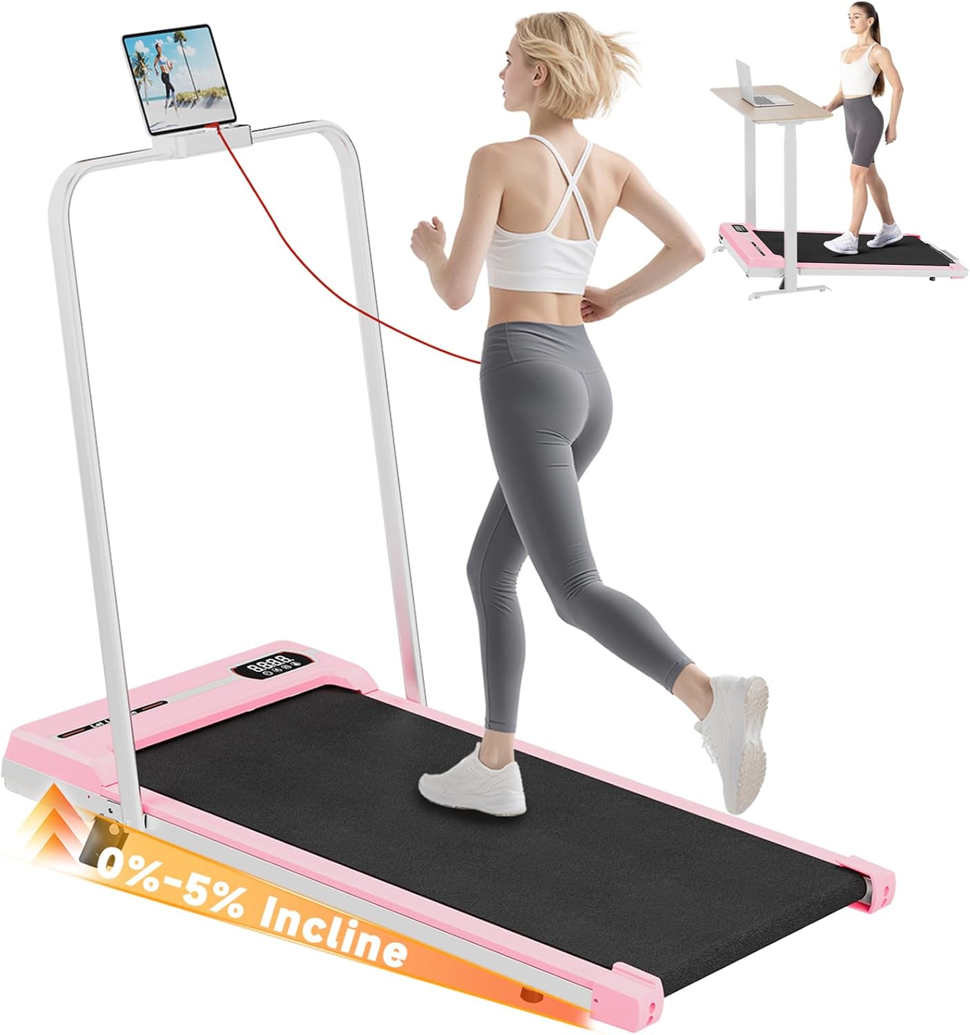 Walking Pad with Incline for Efficient Home Office Exercise