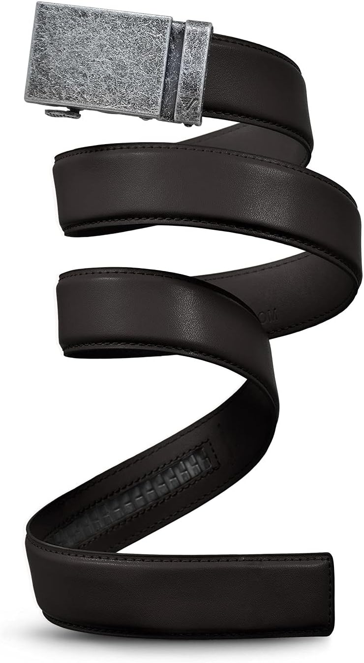 Mission Belt Men's Leather Ratchet Belt for Perfect Fit Every Time