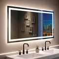 55 in x 30 in LED Bathroom Mirror with Lights - Dimmable Double Source