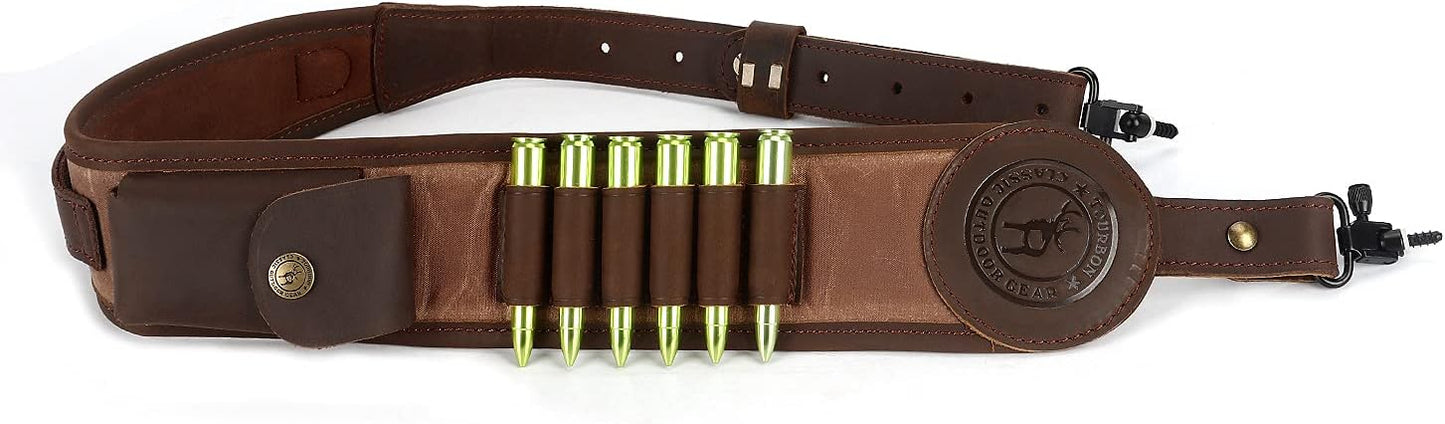 TOURBON Gun Sling Rifle Strap with Shell Holder for Hunting