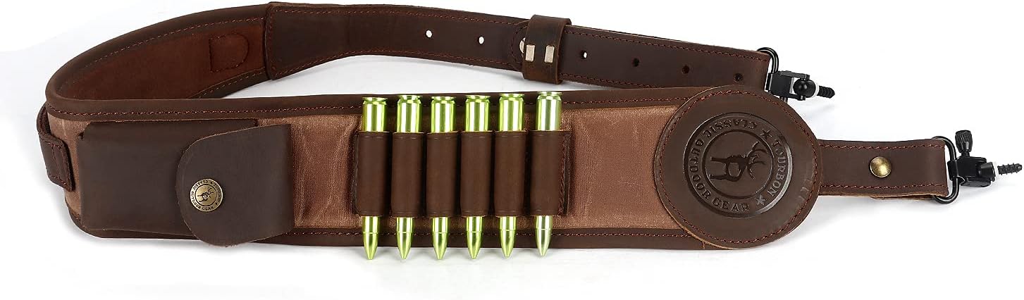 TOURBON Gun Sling Rifle Strap with Shell Holder for Hunting