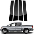 ACLONG Glossy Black Pillar Posts Door Window Trim for Nissan Titan
