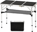 Tri-fold Folding Picnic Table 3ft Camping Table - Portable Aluminum