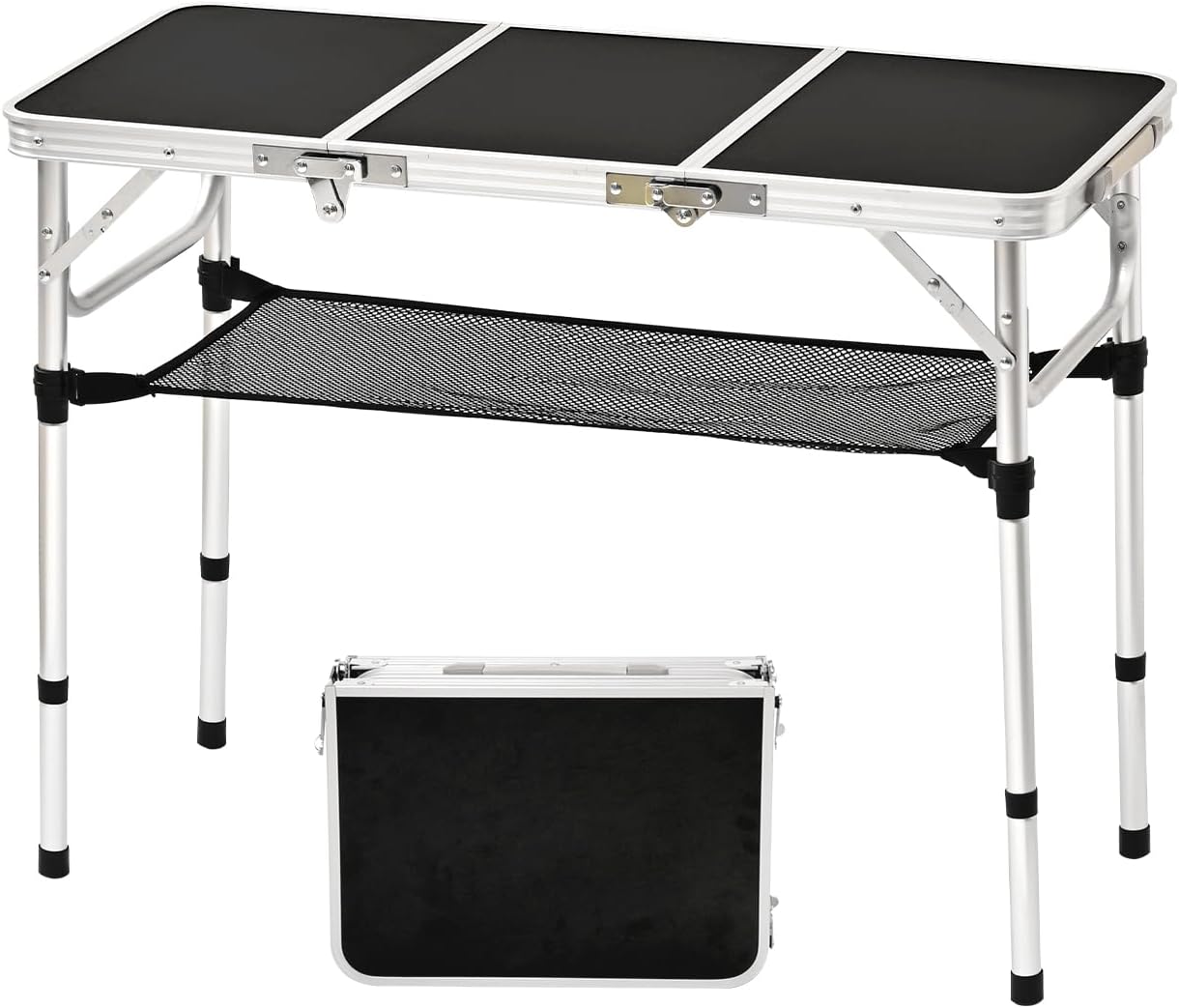 Tri-fold Folding Picnic Table for Outdoor BBQ and Camping