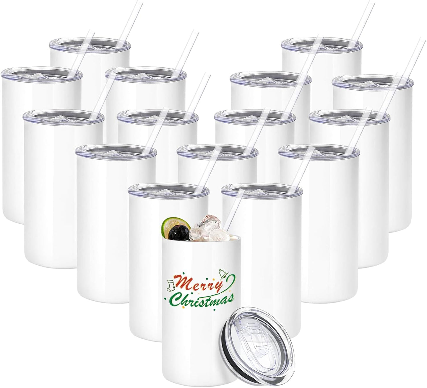 16 Pack Sublimation Tumblers Blanks for Creative DIY Gifts