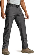 CQR Men's Flex Ripstop Work Pants - Water Resistant Tactical Cargo