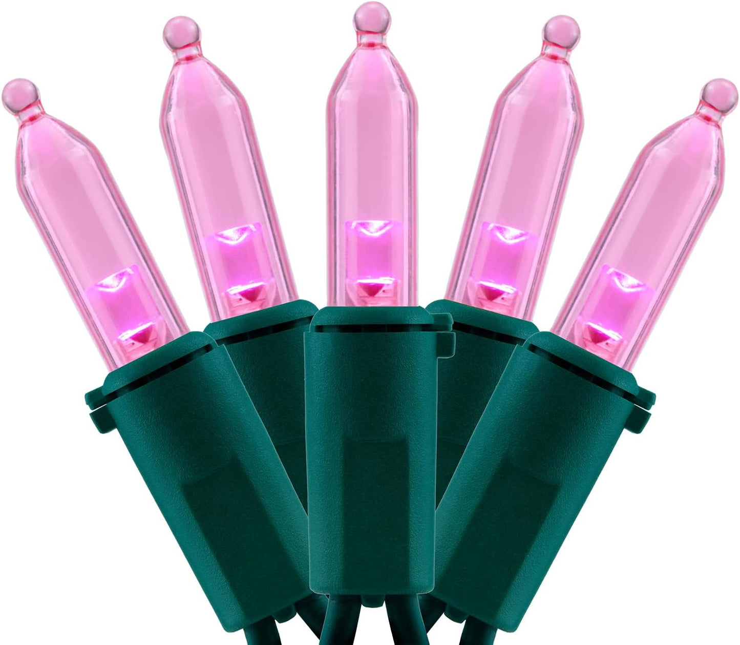 YULETIME 200 Count Pink LED Christmas Lights for Festive Decor