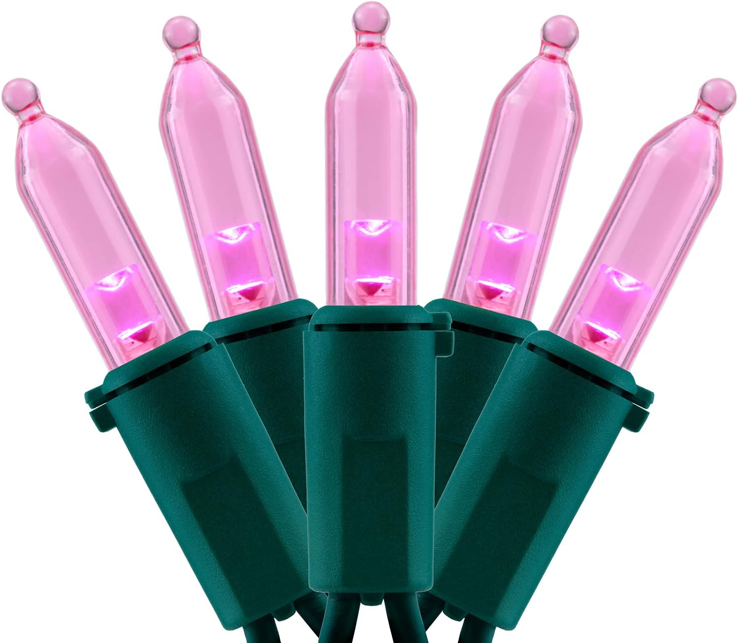 YULETIME 200 Count Pink LED Christmas Lights for Festive Decor