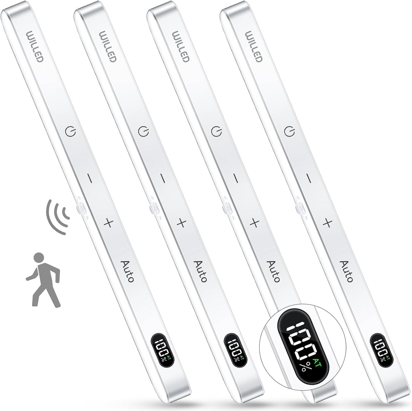 Motion Sensor Light Indoor with Battery Display and Touch Control