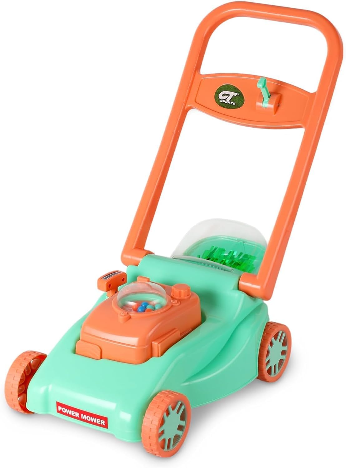 Kids Lawn Mower with Realistic Grass-Cutting Action for Fun