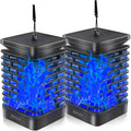EOYIZW Solar Lights Outdoor 99 LED Flickering Flame Lantern - 2 Pack