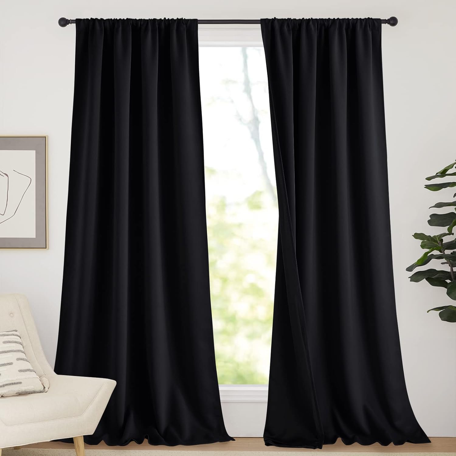 NICETOWN Extra Long Truly Blackout Drapes for Ultimate Privacy