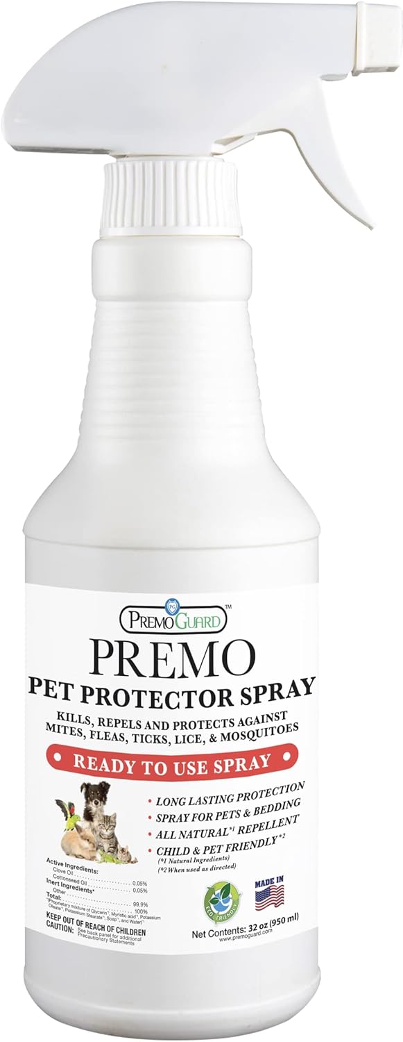 Premo Guard Pet Protector Spray - Natural Flea and Tick Control