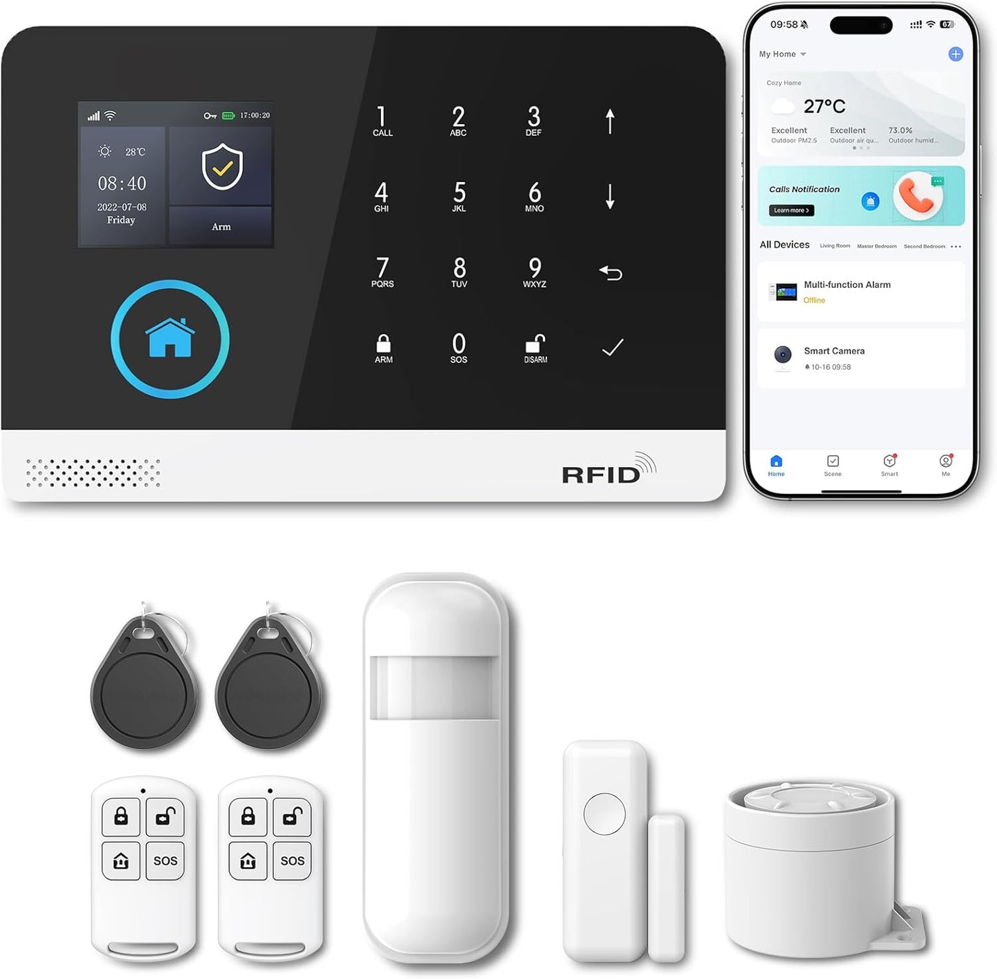 PGST Alarm System for Home Security: Smart 8-Piece Kit