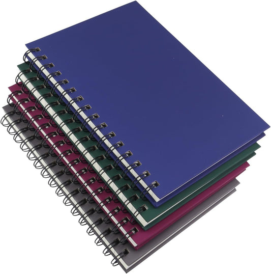 4-Pack A5 College Ruled Spiral Notebooks for Study & Notes