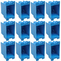 1-Gang 14cu.in. Blue Old Work Electrical Box - Easy Retrofit Fit