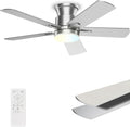 Flush Mount Ceiling Fan with Light 42 in - Quiet DC Motor, Dimmable