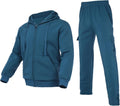 Men's Tracksuit Sets Outfit Full Zip Fleece Hoodie & Cargo Sweatpant