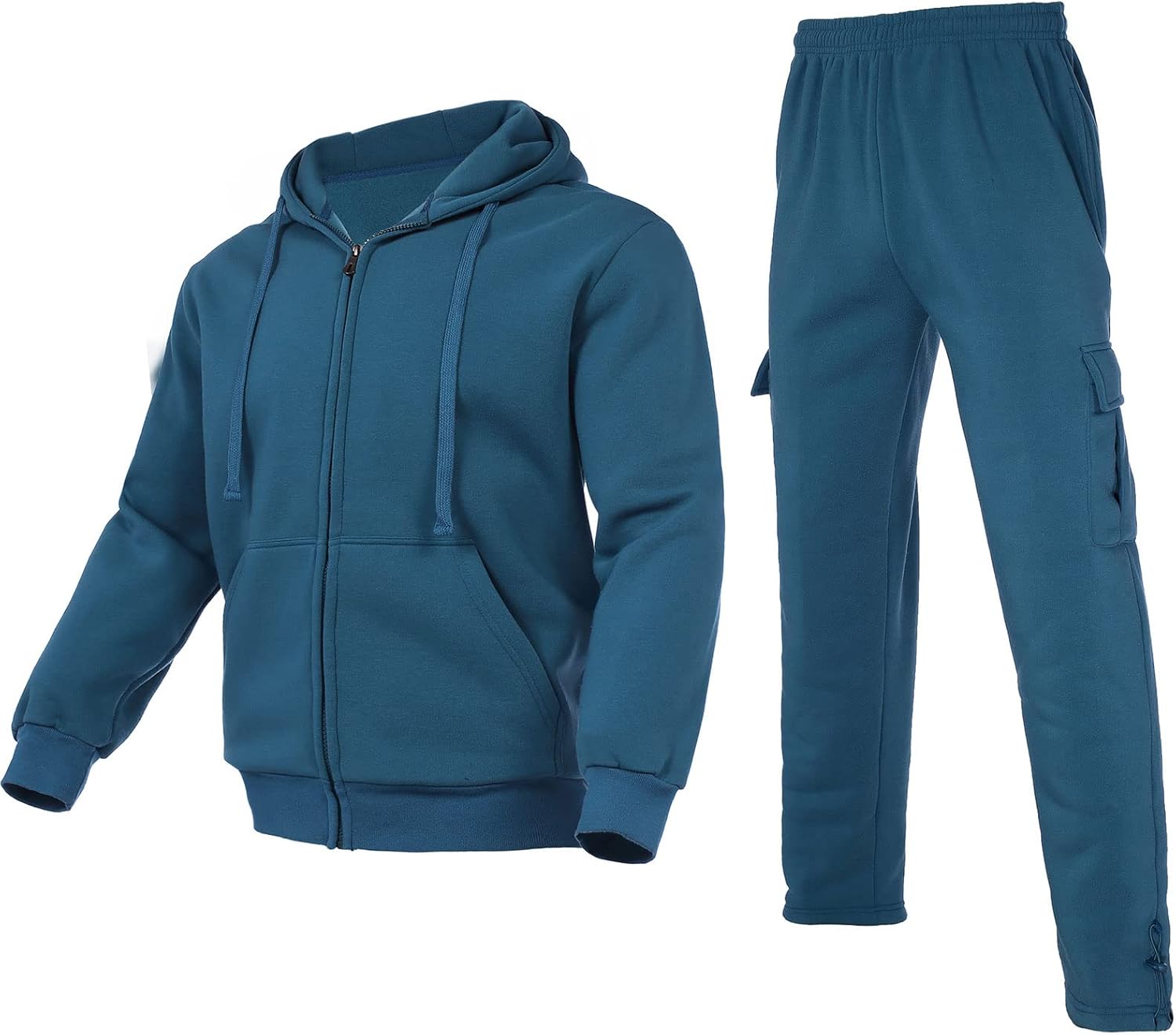 Men's Tracksuit Sets Outfit Activewear Full Zip Fleece Hoodie