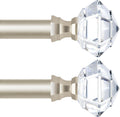 TONIAL Curtain Rod 48 to 84 in Telescoping Single Rods - Acrylic