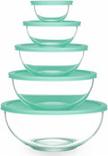 Vtopmart 5 Pack Glass Mixing Bowls with Lids - Versatile Nesting Set