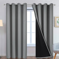 Yakamok 100% Blackout Curtains 90 in Long - Thermal Insulated Panels