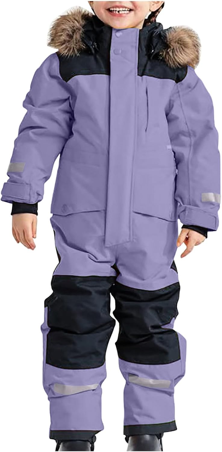 One Piece Snowsuit for Kids - Waterproof Winter Overalls