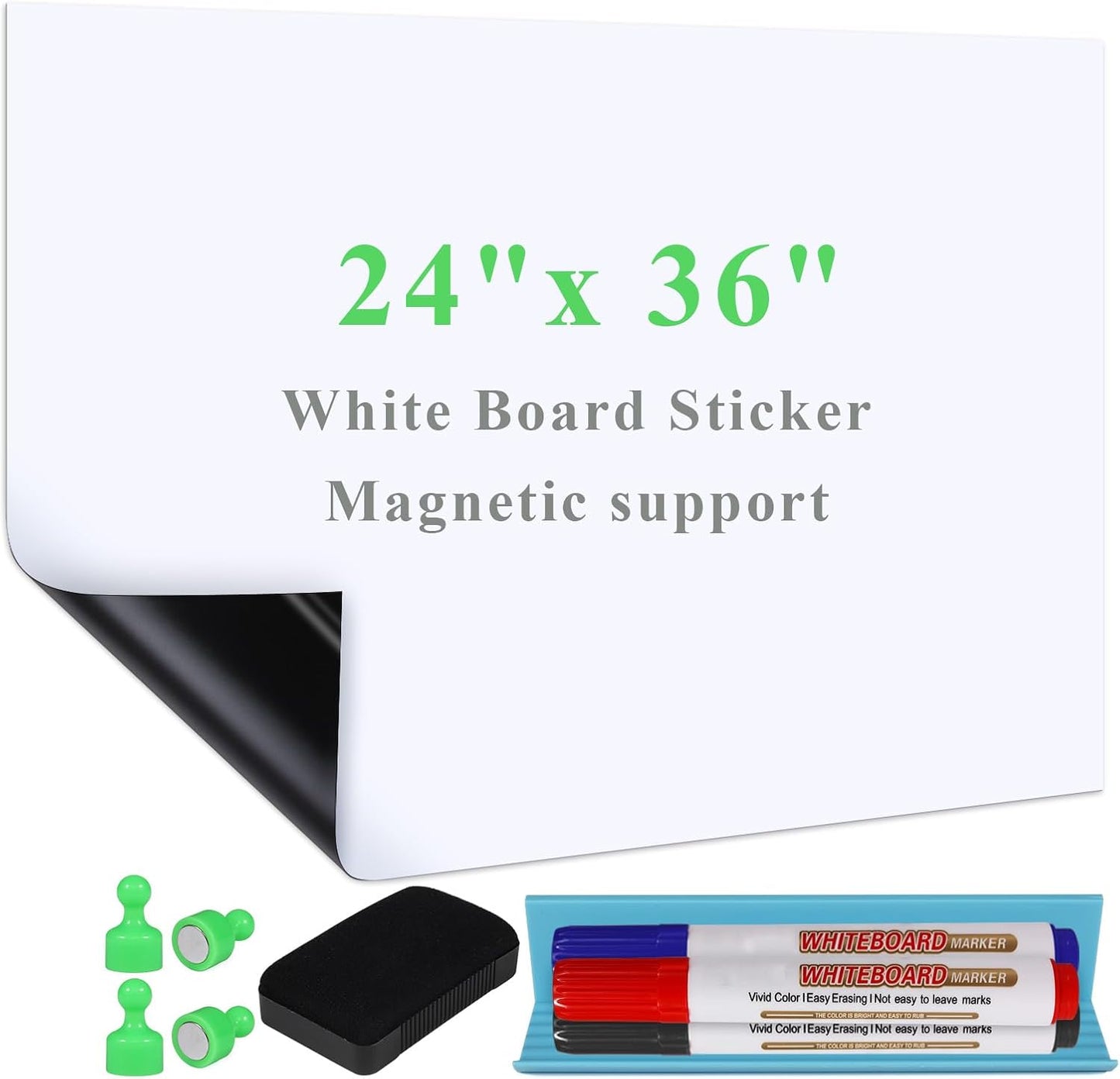 Qiytecno White Board Sticker with Adhesive Backing for Easy Use