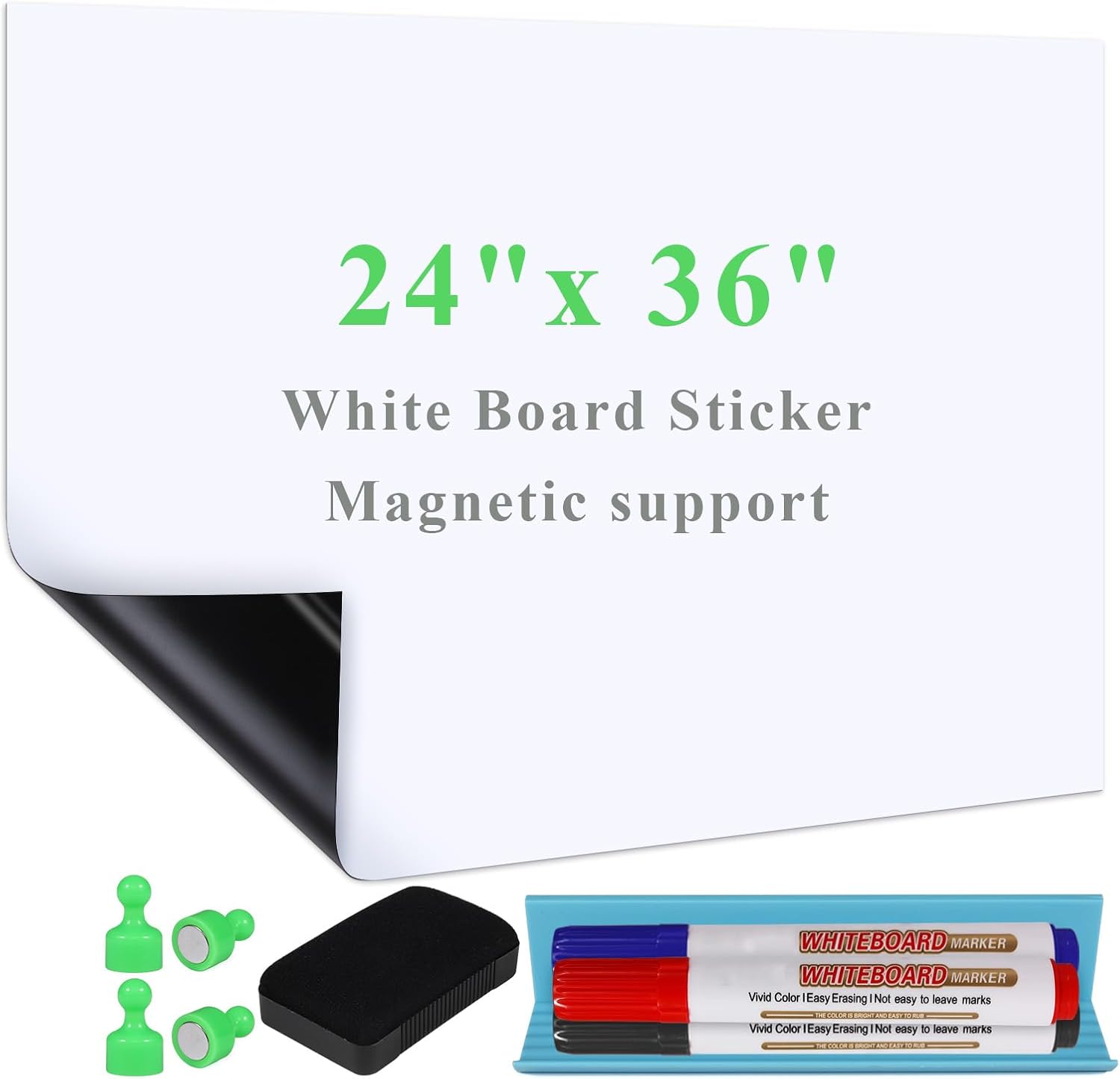 Qiytecno White Board Sticker with Adhesive Backing for Easy Use