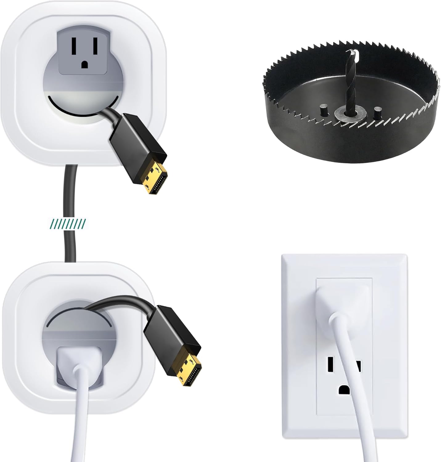 In-Wall Cable Management Kit for Hiding TV Wires Easily