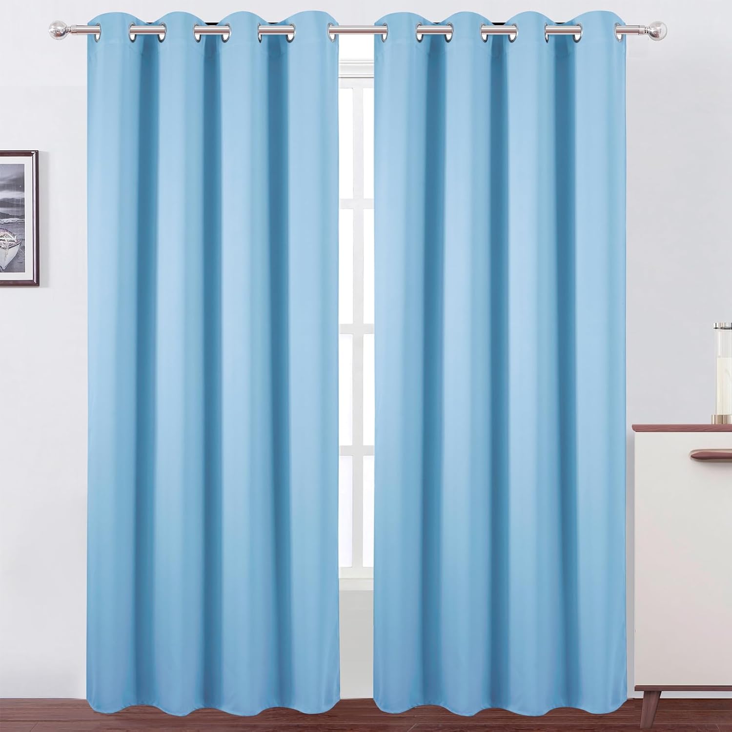 Blackout Curtains Set of 2 Panels for Bedroom and Living Room