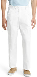 Mens Classic Fit Flat Front Hidden Expandable Waist Dress Pants - No