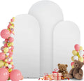 Arch Backdrop Cover Set for Round Top Arch Stand - Stretchy White