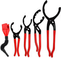 Adjustable Oil Filter Pliers Set 5Pcs - Universal Removal Kit for Cars