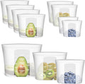 Reusable Storage Bag 8 Pack Silicone Zip Lock Bags - Reusable Food