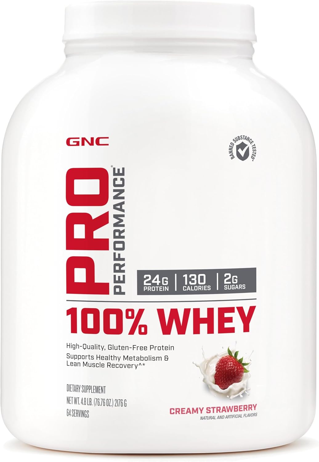 GNC Pro Performance 100% Whey Protein Powder - Creamy Strawberry