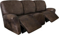 Leather Look Recliner Couch Cover 8-Piece Slipcover - Protective Fit