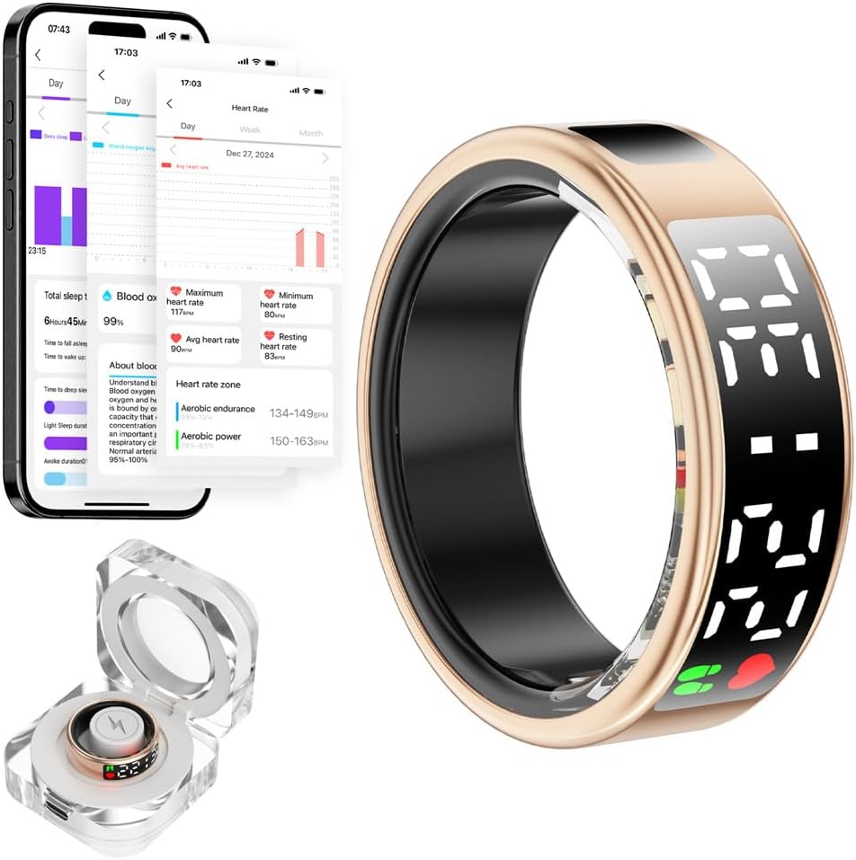 Smart Health Tracker Ring - Monitor Fitness & Health in Style!