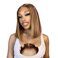 Blonde Highlight Glueless Bob Human Hair Wig 14in - Wear and Go