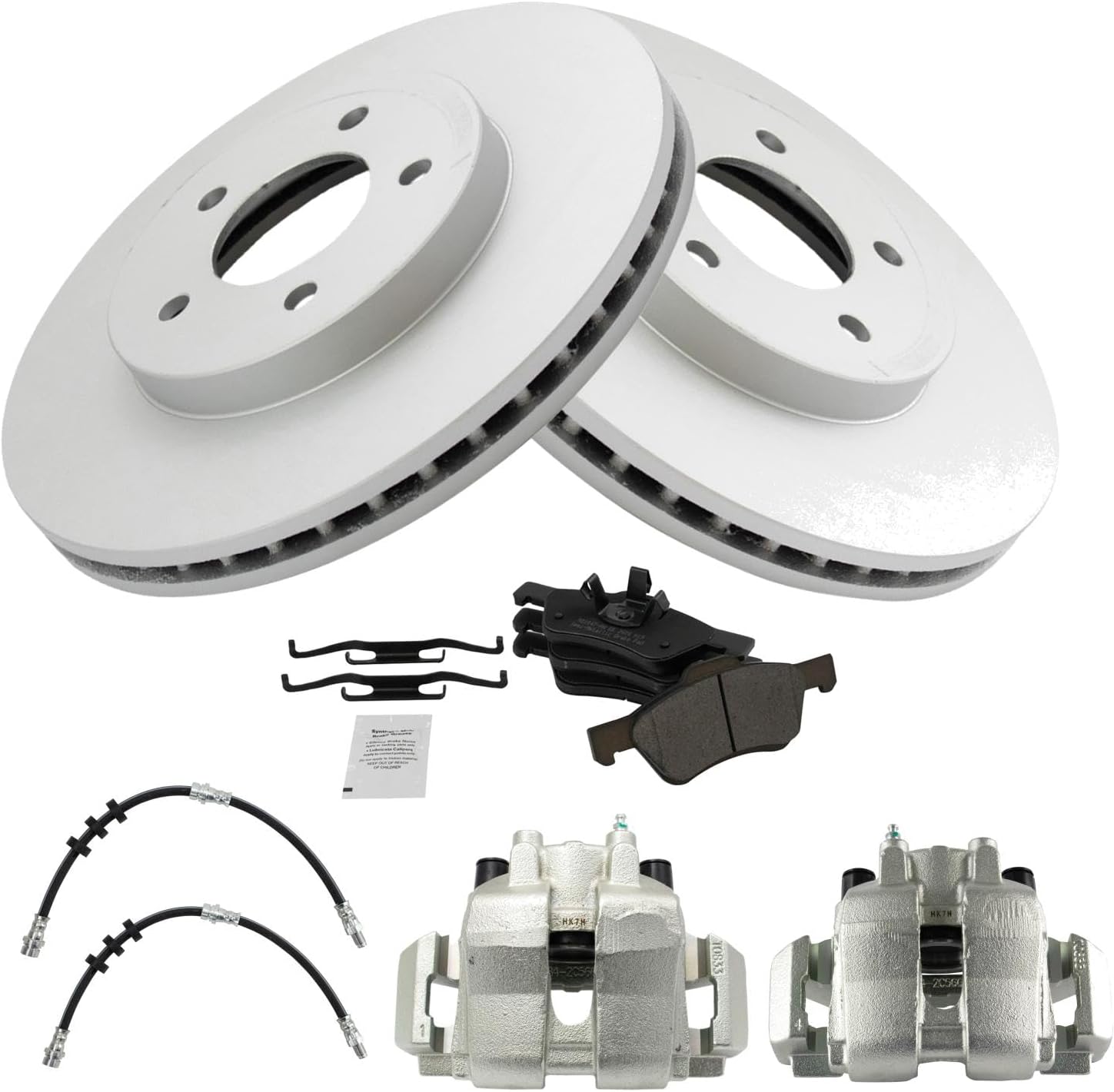 TRQ Front Brake Pad & Rotor Kit for 2005-2007 Ford Escape