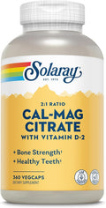 Solaray Calcium Magnesium Citrate 2:1 Ratio with Vitamin D2 - Bone
