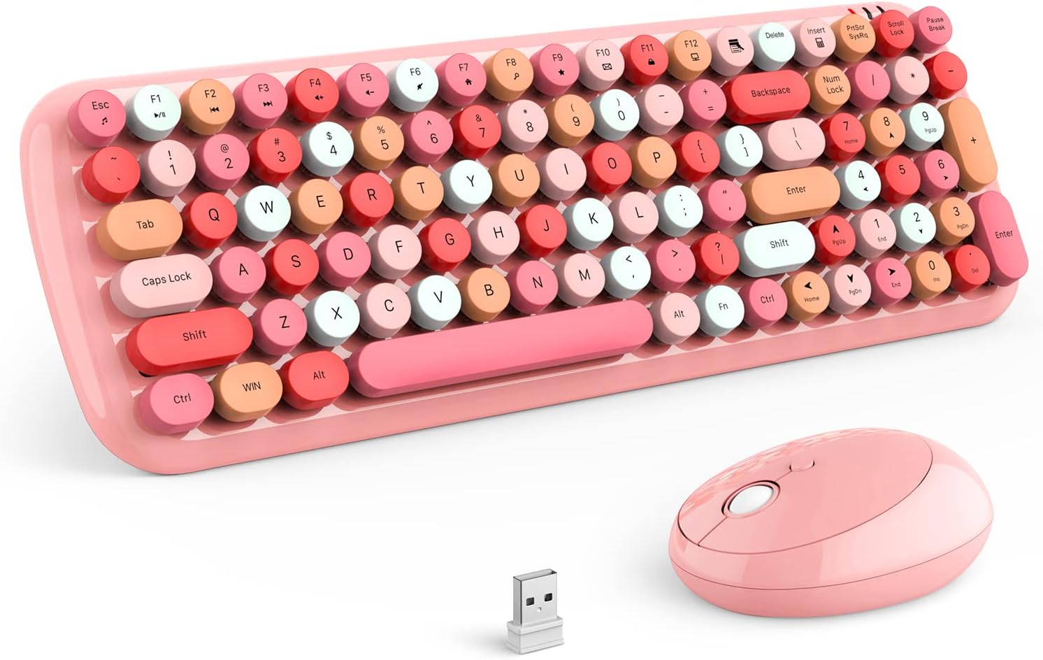 MOFII Wireless Keyboard and Mouse Combo for Retro Style Lovers