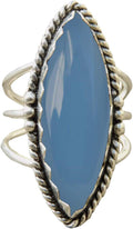 Blue Copper Turquoise Marquise Chalcedony Ring - Simple Classy