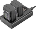 NEEWER NP-FZ100 Replacement Battery and Charger - Slim 2-Pack