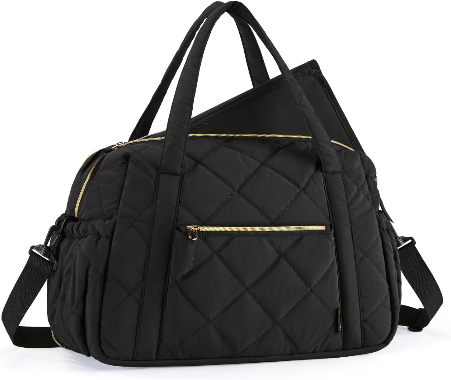 mommore Large Expandable Diaper Bag for Twins - Lightweight Quilted Tote