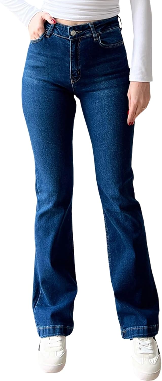 CutieLove Women's Ripped Bell Bottom Flare Jeans for Style